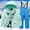 H-Blue, variant on Rinsvye Children's Kid Ski Suit Baby Girl Two Cute Outfit Fleece Multi Pocket Jacket infant Girl Outfit and Pants Winter Windbroof Snowboarding Winter Warm Snow Toddler Girl Skirt Set Suits Unisex