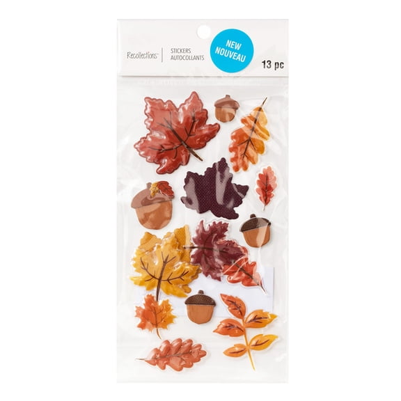 Recollections Fall Leaves Stickers, 12 Pack