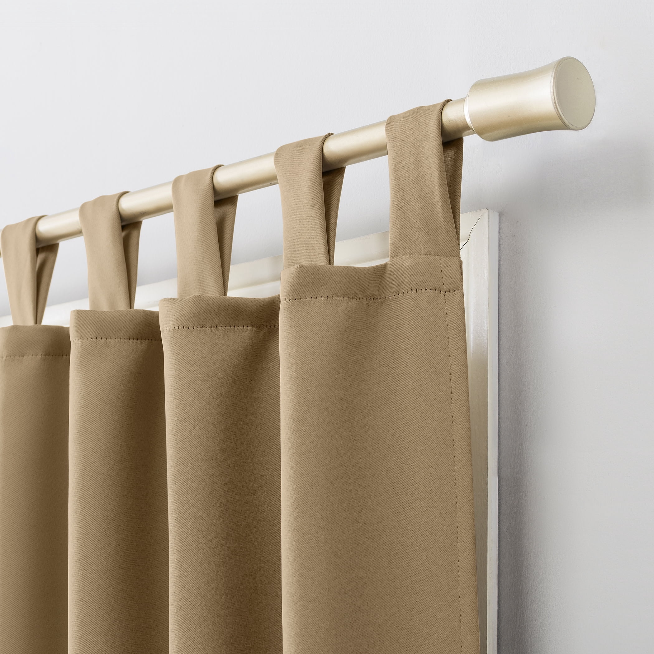 Sun Zero Brant Energy Saving Blackout Tab Top Curtain Panel, 40" X 84", Taupe