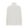 thumbnail image 5 of MIUOWANP Plus Size Sweaters for Women Clearance Women's Long Sleeved Loose Solid Color High Neck Pullover Knitted Sweater White XL, 5 of 5