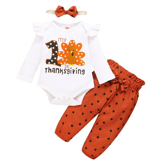 3 Months Baby Girls Clothes 6 Months Girls 3PCS Romper Outfits Set Letter Print Newborn Girls Long Sleeve Top Pants Set with Headband White