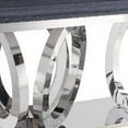 thumbnail image 5 of Benzara BM261722 Dining Table with Circular Metal Accent Base, Gray, 5 of 5
