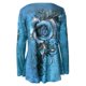 thumbnail image 5 of Blusa informal de manga larga con cuello en V y estampado retro con botones para mujer a la moda Fridja  fhghd2236, 5 of 5