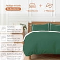 thumbnail image 6 of 3 Piece Pure Olive Green Duvet Cover Set Queen Size, Microfiber Comforter/Quilt Cover with Corner Ties and 2 Pillowcases, Simple Solid Color All Season Soft Bedding with Zipper Closure, 6 of 8