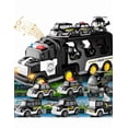 thumbnail image 3 of Coche De Policía De Dibujos Animados Xtellar negro Coche De Juguete 7 En 1, 3 of 5