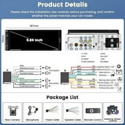 PODOFO 6.9 Inch Car Stereo Single Din Carplay Android Auto Car Radio FM Bluetooth Car Audio Receiver Support SWC Mirror Link