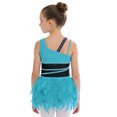 thumbnail image 2 of Choomomo Kids Girls Ballet Dance Tutu Dress Latin Dance Leotard Hip Hop Jazz Performance Outfits Bodysuit Light Blue 10, 2 of 5