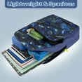 thumbnail image 3 of 17 Inch Fun Printed Backpack for Commute and Travel in Planetary Space Rocket Print, 3 of 5