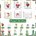thumbnail image 2 of 50Pcs Miniature Christmas Figurines Mini Snowman Santa Claus Xmas Tree Candy Cane Snowflake Tiny Christmas Ornaments Resin Christmas Miniatures, 2 of 5