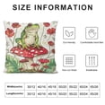thumbnail image 5 of Chilfamy Frog Print Pillow Cases Cushion Covers Multi-Size Decor Throw Pillow Covers Frog Mushrooms Decorative Throw Pillowcases forBotanica Cute Mushroom Decor Beige Red Cushion Cases, 5 of 5
