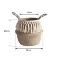 thumbnail image 2 of Cesta Tejida Plegable de Hierba con Asas Sunnimix 19x20x22cm, 2 of 6