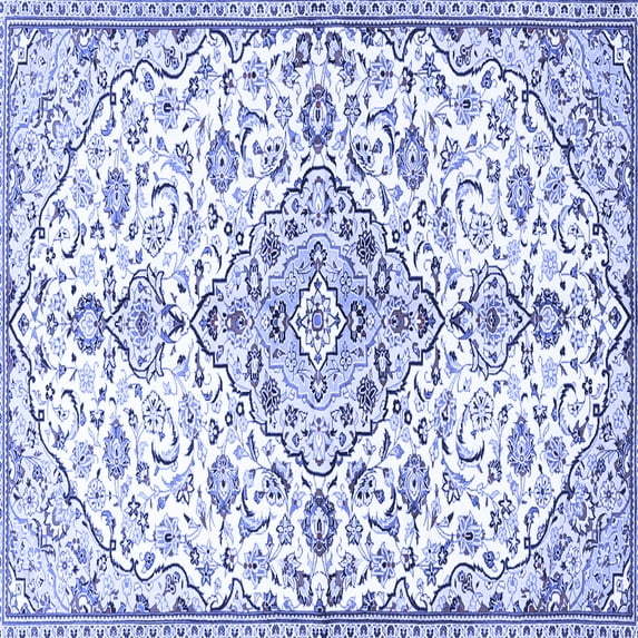 Ahgly Company Indoor Square Persian Blue Traditional Area Rugs, 3' Square