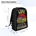 thumbnail image 3 of Mochila para portátil de viaje para la orgullosa esposa de un veterano de Vietnam, mochila escolar negra informal para el trabajo, mochila de negocios, regalo para hombres, mujeres y estudiantes, 3 of 5