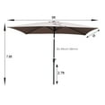 thumbnail image 2 of 6 x 9ft Outdoor Patio Umbrella with Crank and Push Button Tilt, Waterproof Umbrella for Garden, Backyard, Swimming Pool, Market, Sun Shade Umbrella, Mushroom, 2 of 7