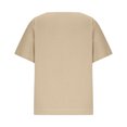 thumbnail image 5 of Casual Summer Tops for Women V Neck T Shirt Women Cotton Short Sleeve Shirts for Women Womens Clothing, 5 of 9