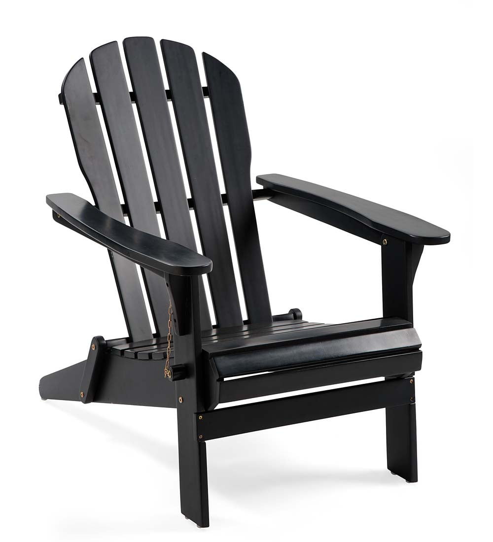 Wooden Adirondack Chair in Black Paint - Walmart.com - Walmart.com