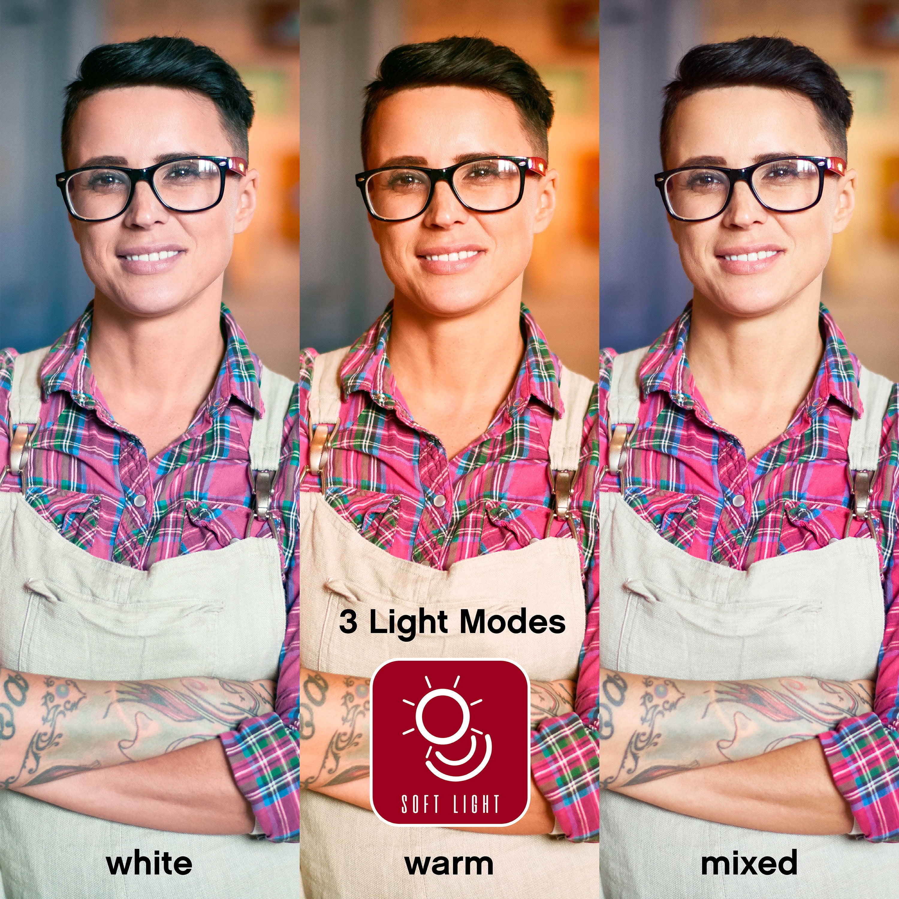 ON AIR 8 in. LED Ring Light with Multiple Light Modes and Brightness Levels
