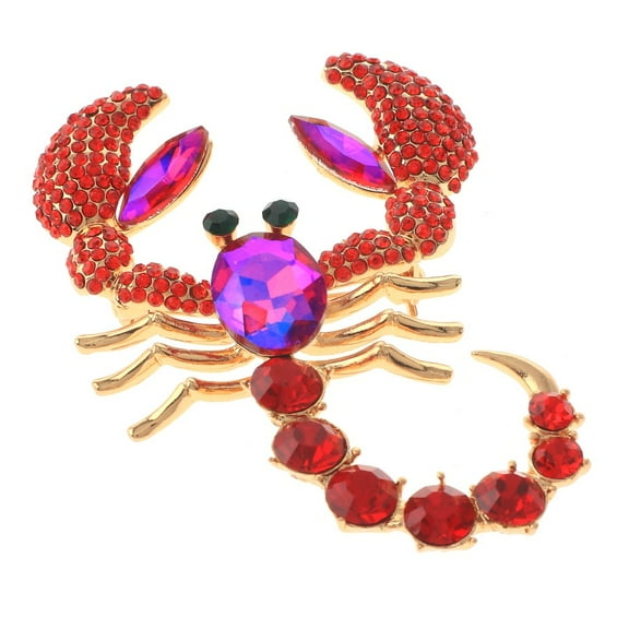 Large Crystal Scorpion Brooch