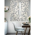 thumbnail image 4 of Navy Blue Leaves Sheer Curtains 72 Inch Length 2 Panels Set Window Treatments, Vintage Summer Botanical Farmhouse Rustic Rod Pocket Semi Curtains for Living Room/Bedroom/Kitchen Décor, 104"W x 72"L, 4 of 7