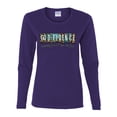thumbnail image 2 of Wild Bobby Godfidence- Knowing I Can't But He Can Blue and Brown Cheetah Print Inspirational/Christian Women Graphic Long Sleeve Tee, Purple, XX-Large, 2 of 6