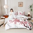 thumbnail image 4 of Homewish Animal Crane 3 Pieces Queen Comforter Set for Female Men Adults,Cherry Blossom Ultra Soft Bedding Sets,Abstract Marble Bedding Comforter Set Breathable,Japanese Style Bedroom Decor, 4 of 8