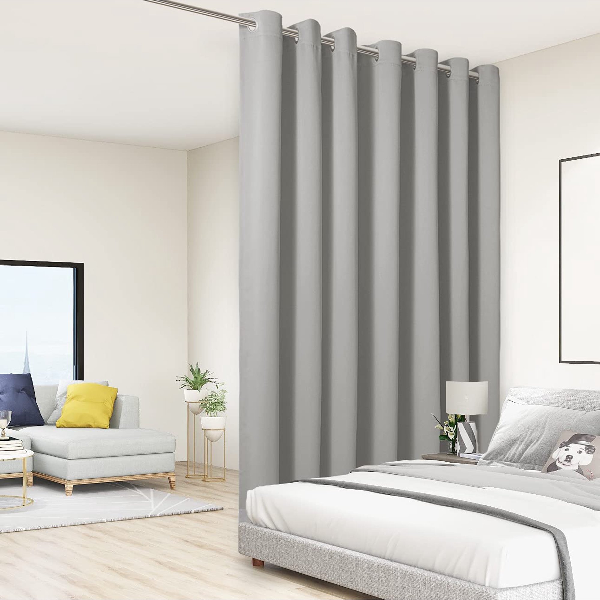 Room Divider Curtain Total Privacy Wall Grommet Thermal Insulated