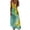 Green, variant on IROINNID Women's Sleeveless Prints Sundress Casual Beach Suspenders Dress V-Neck Full-Length Dress