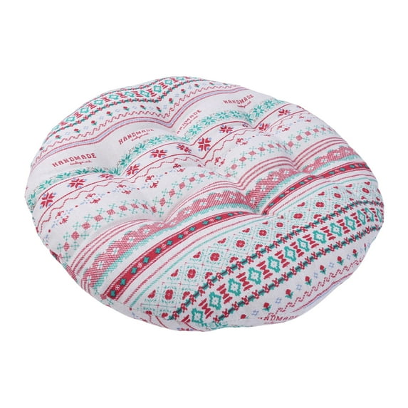 Round/Square Seat Cushion, Fashion Printed Soft Elastic Chair Pads with Ties for Home, Office