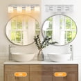 thumbnail image 2 of SineRise 4-Light Chrome Modern Bathroom Vanity Light with Milky White Glass Shades, 2 of 9