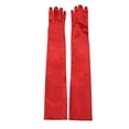 thumbnail image 4 of Ediodpoh Women Long Satin Finger Gloves Elbow Length 1920s Opera Bridal Dance for Themed Performance and Events Red, 4 of 9