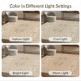 thumbnail image 7 of ODIKA 6'x9' Washable Area Rug Non-Slip, Easy Care, Beige Natural Wheat Traditional Medallion Classic Inspired Ornate Floral Motif for Family Room, Living Room, Master Bedroom, 7 of 7