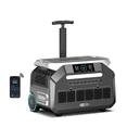 thumbnail image 4 of IEE P3200 Solar Generator 2048Wh with 1×400W Panels, 3200W (6400W Surge) LiFePO4 Power Station, 1000W MPPT, 1H Fast Charge, 16 Ports, APP Control, EPS Battery Backup for Home, RV & Outdoors, 4 of 11