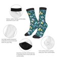 thumbnail image 3 of Rocae Floral for Girls Boys Crew Socks,Children's Socks, Kids Socks, Toddler Socks: Daily Wear with Kids School Uniform, 3 of 5