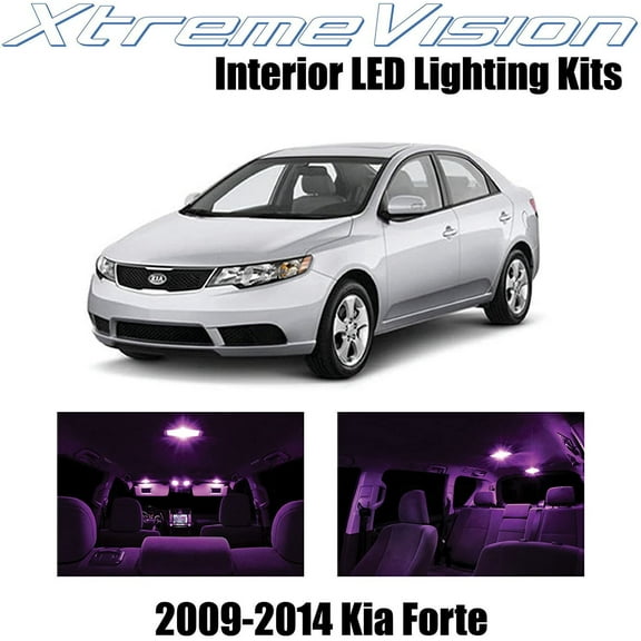 XtremeVision Interior LED for Kia Forte 2009-2014 8 pcs Pink Interior LED Kit Installation Tool Tool
