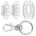 thumbnail image 2 of 25 Pieces Key Rings Key Chain Round DIY Accessory Strong Blank Circle Practical Corrosion Resistance Birthday Gifts for Home Car silver, 2 of 7