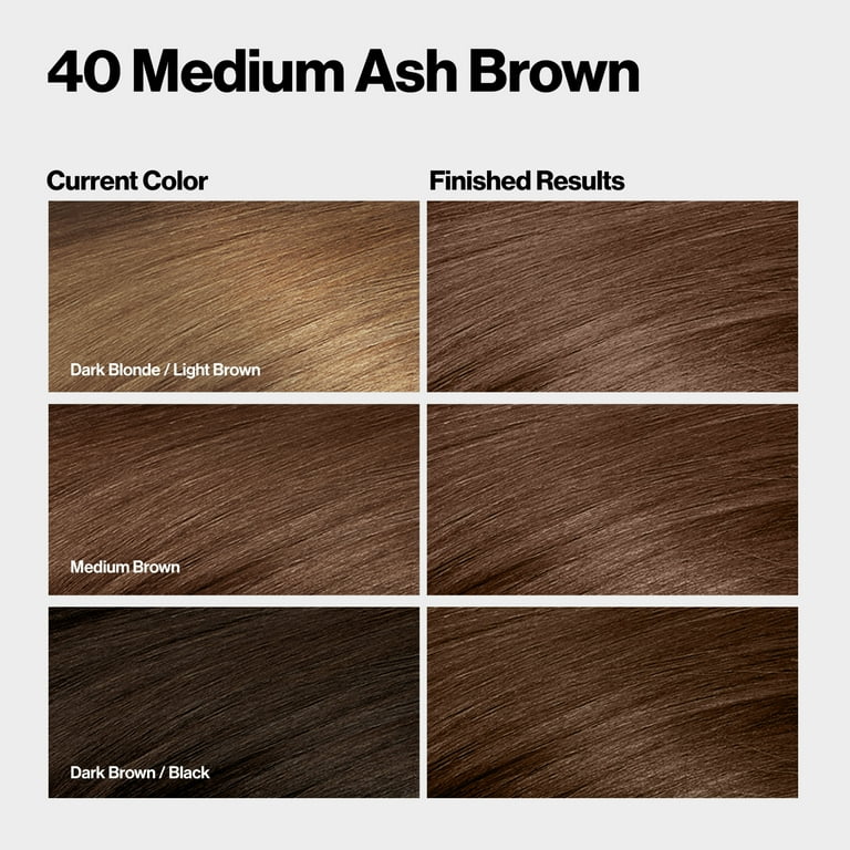 Revlon Colorsilk Beautiful Color Permanent Hair Color, Medium Ash Brown 40