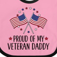 thumbnail image 4 of Inktastic Military Veteran Daddy Proud Son Daughter Boys or Girls Baby Bib, 4 of 4