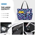 thumbnail image 3 of Xecao starry sky Skull flower for versatile beach bag for women includes zipper pockets and waterproof material, ideal for vacations and adventures., 3 of 7