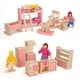 thumbnail image 5 of 8 muñecos de madera para casa de muñecas: juguete en miniatura con brazos y piernas articulados para la decoración del hogar de los niños, 5 of 8