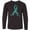 AB-Black, variant on Inktastic Ovarian Cancer Awareness Teal Ribbon Made of Hearts Long Sleeve Youth T-Shirt