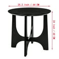 thumbnail image 3 of Round End Table, 25" Round Side Table, Round Side Tables Living Room, Accent Table for Bedroom(Black), 3 of 6