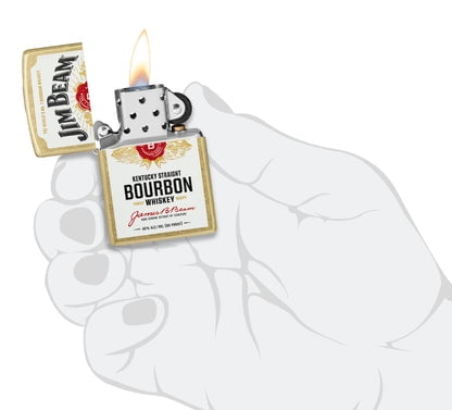 Zippo Lighter - Customized Engraved Message on Windproof Jim Beam 46305