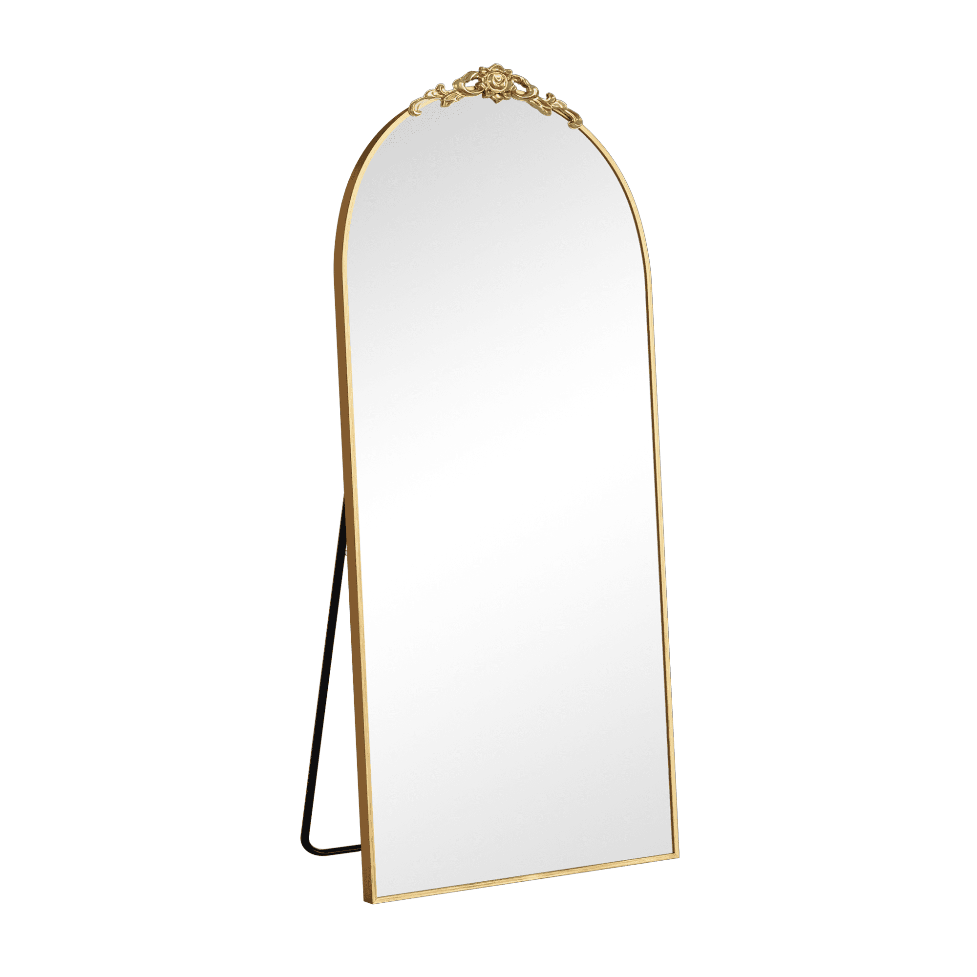 MAYEERTY 71"x 31" Oversized Full Length Mirror Arched Standing Floor Mirror Full Body Mirror, Gold