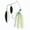 Charming Shad, variant on Tungsten Spinner Bait- 3/8 oz- White Chartreuse (2 Pack)