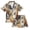 a Large Group of Dogs, variant on Silky Satin Kids' Pajama Set Breathable & Smooth Unisex Button-Down Pajamas Cats in Space Suits