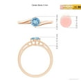 thumbnail image 4 of Angara Natural 0.4 Ct. Aquamarine Solitaire Ring in 14K Rose Gold for Women (Ring Size: 12), 4 of 9