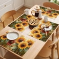 thumbnail image 5 of Summer Floral Placemats Set of 12, Watercolor Vintage Yellow Red Sunflower Non-Slip Place Mats Washable Table Mats for Kitchen Dining Table Decorations Indoor/Outdoor, 5 of 9