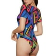 thumbnail image 2 of Balery Vintage Audio Cassettes Body de cuello redondo de manga corta para mujer Tops de manga corta Tops básicos-Large, 2 of 7