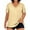 Yellow, variant on MIXUE Womens Summer Tops Solid Color V Neck Short Sleeve Loose Fit Casual Plus Size Pullover T Shirts Holiday Wear,Green,XL