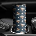 thumbnail image 3 of 20oz Blue Highland Cow Flower Pattern Skinny Tumblers Stainless Steel Tumbler with Lid and Straw,Vacuum Insulated Double Wall Travel Tumbler Cups with Cleaning Brush for Coffee,Tea, 3 of 6